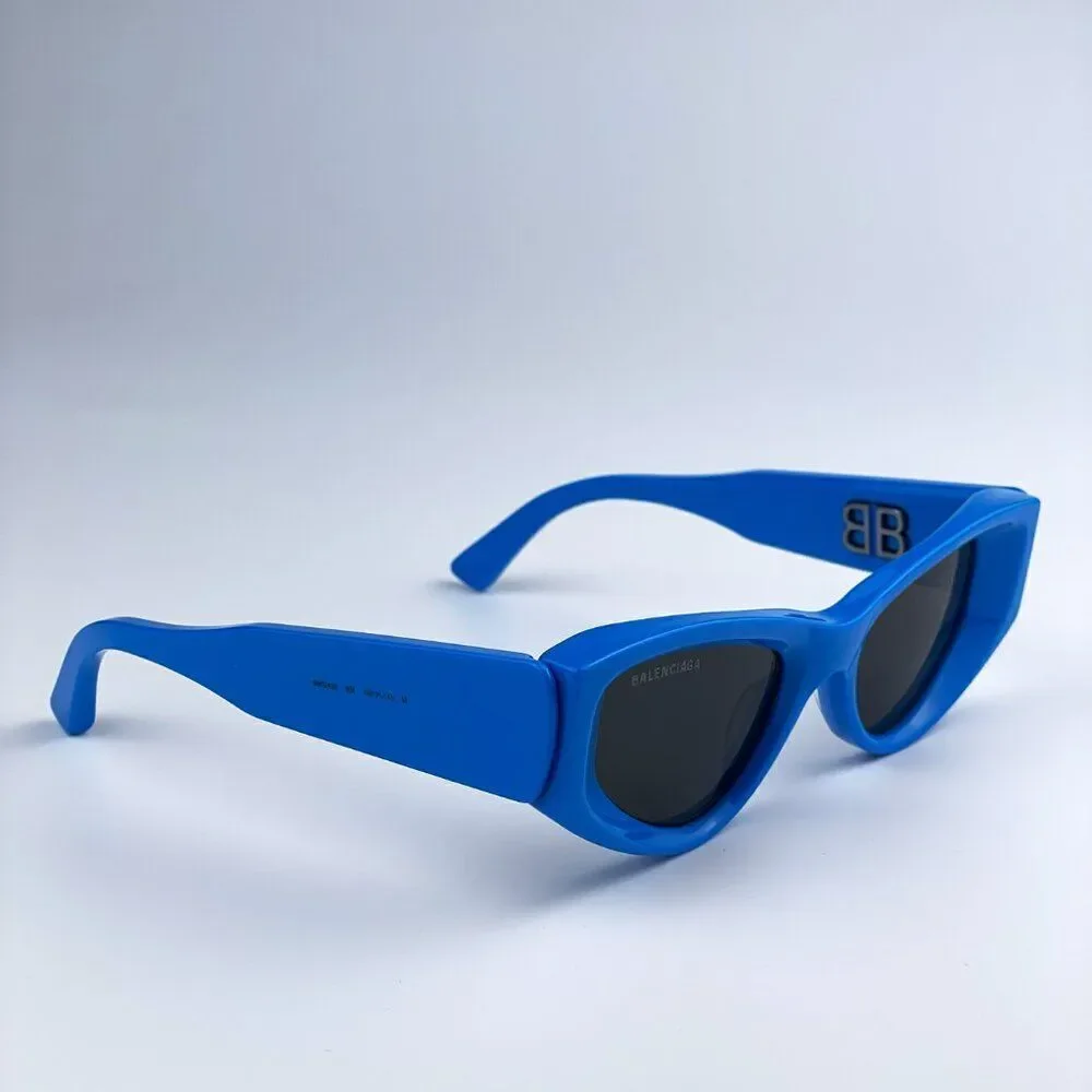 SALE! NEW Balenciaga BB0243S 004 Blue Grey Cat Eye Unisex Sunglasses